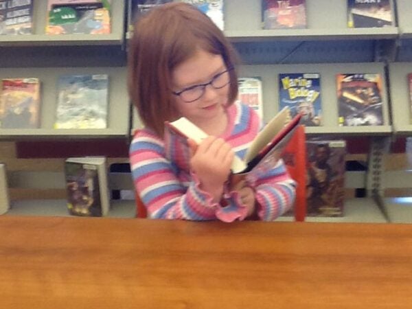 reading a book