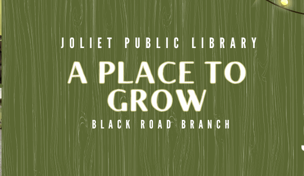 a place to grow banner on green background with pictures of the new black road branch