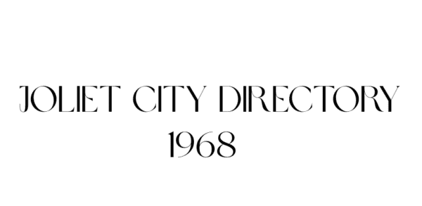 text that says joliet city directory 1968