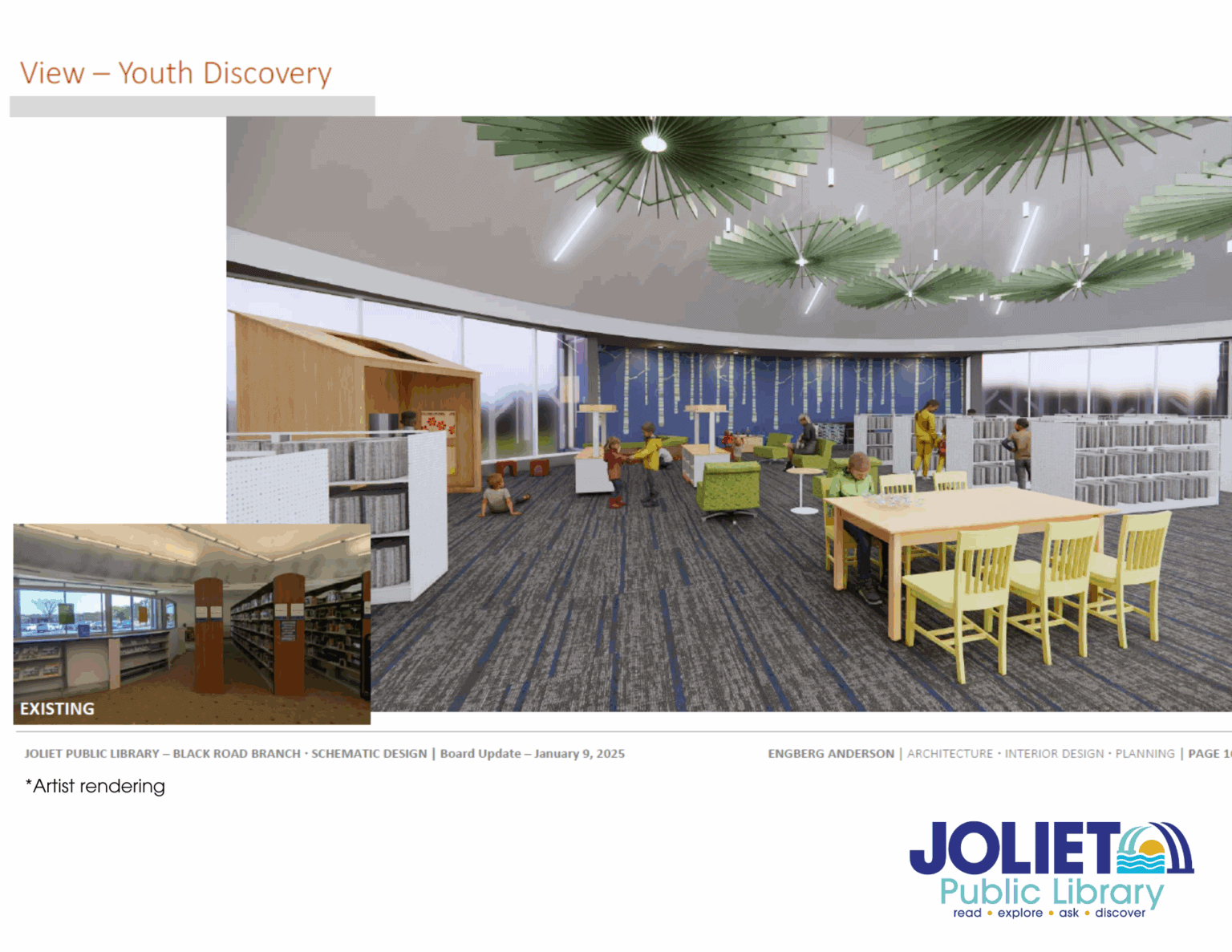 Blueprint and Visual Renderings Joliet Public Library