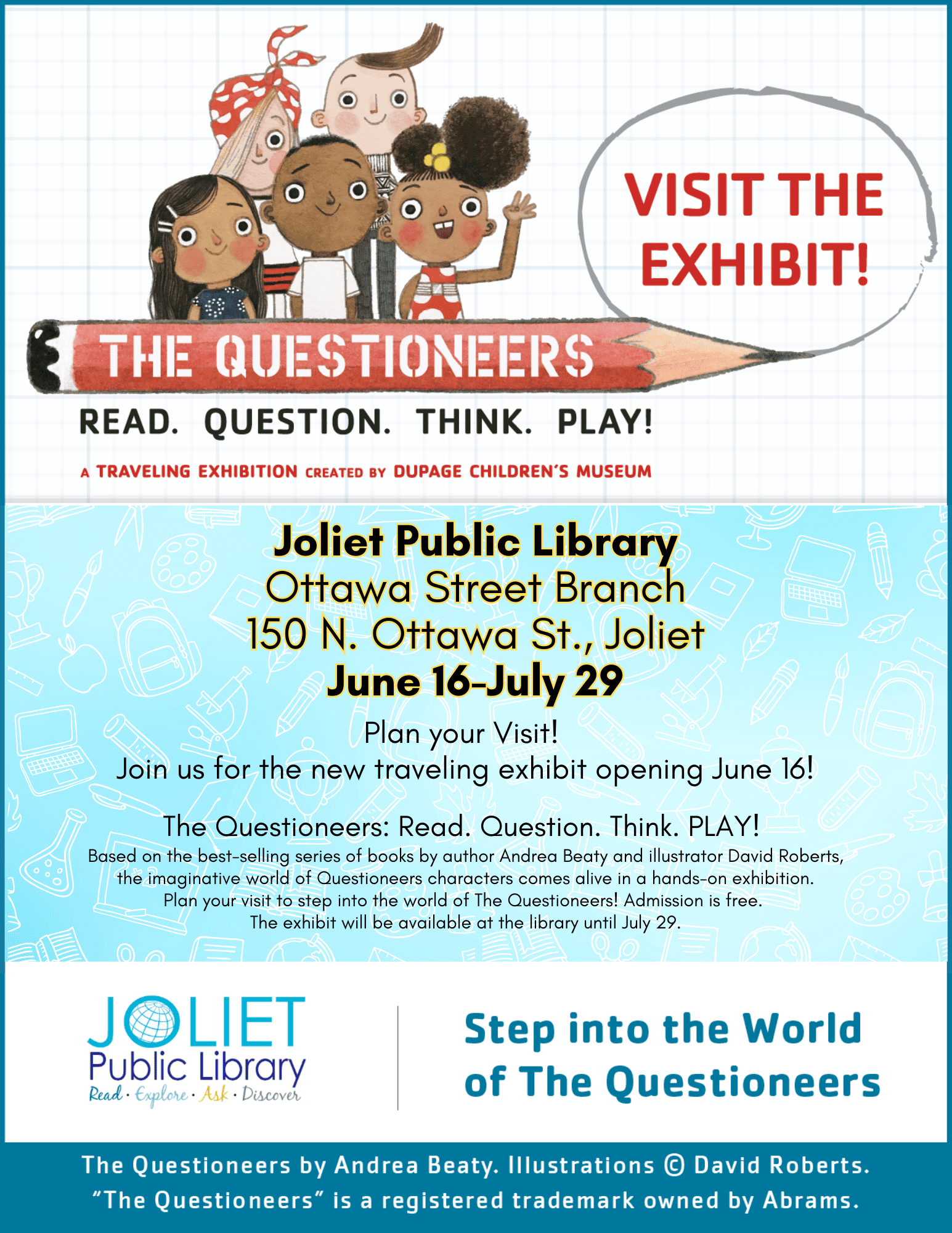 Joliet Public Library Brings the World of The Questioneers to Life for