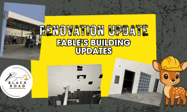renovation update with building construction photos at black road branch