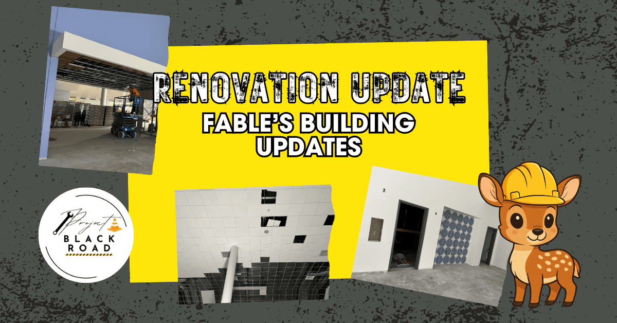 renovation update with building construction photos at black road branch